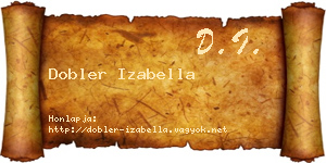 Dobler Izabella névjegykártya